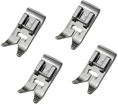 4 Stück Universal Allzweck Nähmaschinen, Nähfuß für Nähmaschine, Multifunktionaler Zickzackfuß und Geradstichfuß, Snap-On Fuß für Haushaltsnähmaschine mit niedrigem Schaft, Allzweckfuß für DIY Nähen