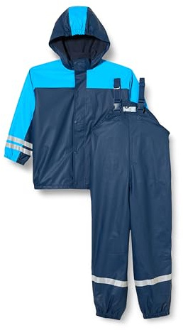 Playshoes Unisex Kinder Regen-anzug mit Fleece-futter Warmer Wasserdichter Matschanzug Regenbekleidung (1er Pack)