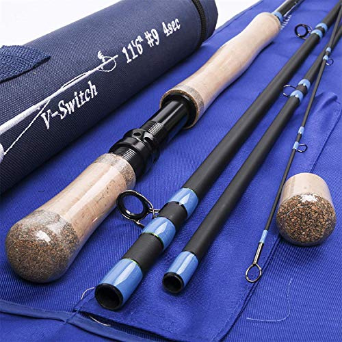 MAXIMUMCATCH Spey/Switch Fliegenrute 4/5/6/7/9ft 4/5/6 teilige Rute IM10 Kohlefaser-Rute Angelrute mit Cordura Rohr