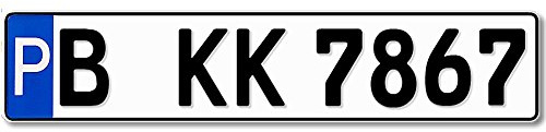 Parkplatzschild KFZ-Kennzeichen 520 x 110 mm, Wunschkennzeichen, Wunschtext, Namen oder Str./Hausnr.