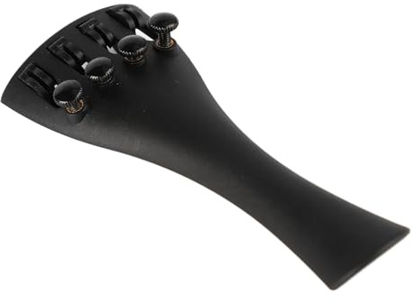 RiToEasysports Saitenhalter für Geige, 4 Feinstimmer, 4/4-Saitenhalter aus Kohlefaser für Violine Zur Einfachen Einstellung der Saitenspannung, Geeignet für Alle Spielerniveaus