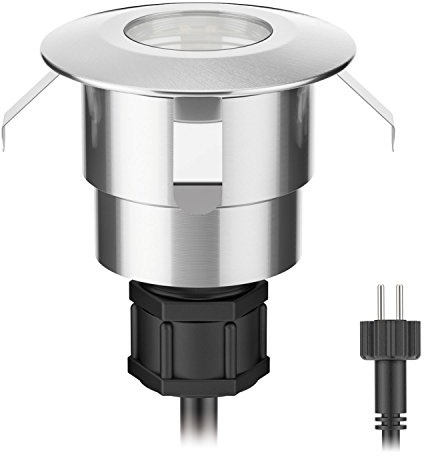ledscom.de LED Bodeneinbauleuchte ATRIA für außen, IP65, edelstahl, rund, 40mm Ø, warmweiß