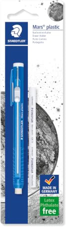STAEDTLER Mars plastic 528 Radierminenhalter – mit Ersatzstrang | Für Graphit auf Papier, Schieberegler & Clip, phthalatfrei – präzise – Art.-Nr. 528 50BKDA