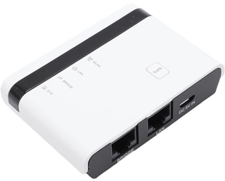 4 Port USB Print Server mit Gigabit Ethernet & Wireless 2.4GHz, Multi -Mode -LAN -Bridge für Siege, OS X, Plug & Play -Target Bis zu 4 Drucker -Scannern (EU)