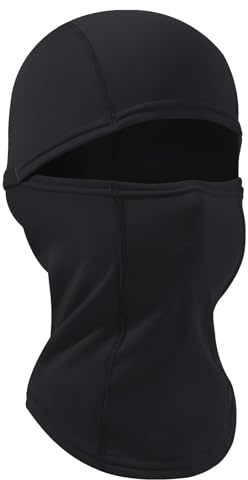 Huccik Kinder-Sturmhaube Winter Windabweisend Skimaske für Jungen,Wärmendes Balaclava Multifunktional Halstuch für Skifahren Fahrrad (DE/NL/SE/PL, Alphanumerisch, Einheitsgröße, Black/Schwarz)