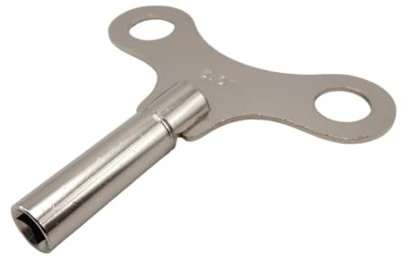 KD89 Schmetterlings-Aufziehschlüssel aus vernickeltem Stahl für Uhren, Pendel, alt oder modern, Glockenspiel, Spieluhr, Kaminuhr, Kommode, Rinderauge (Nr. 9 = 4,50 mm)