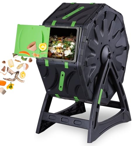 STREND PRO Mini Komposter für Balkon 70L | Kleiner Komposter Garten | Drehtrommel für schnellen und hochwertigen Kompost | Schnellkomposter Garten | Kompostbehälter