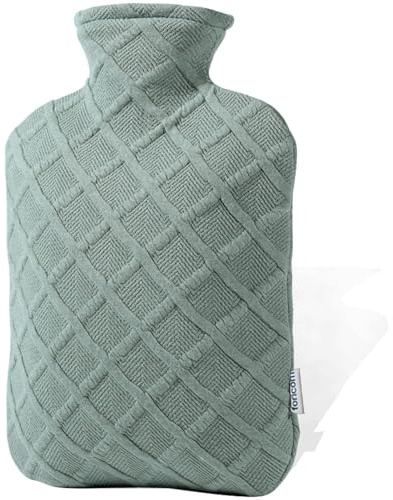 FORICOM Wärmflasche (Grün, 2L)