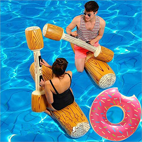 4-teiliges Set aufblasbares schwimmendes Ruderspielzeug Poolparty Wassersportspiele Floß schwimmendes Spielzeug für Erwachsene