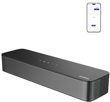 ULTIMEA 2.1 Soundbar für TV Geräte mit integriertem Subwoofer, APP-Steuerung, 132W All-in-One PC Soundbar für Gaming, TV Lautsprecher mit Verstellbarem Bass, Bluetooth® 5.4, Opt/AUX, Poseidon M20 Pro