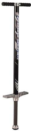 Relaxdays Pogo Stick Erwachsene, Springstock bis 110 kg, gepolstert, Sprungstab Outdoor, rutschfest, Edelstahl, schwarz