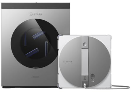 ECOVACS WINBOT W3 OMNI Fensterputzroboter mit Multifunktionsstation, Automatische Reinigung der Wischpads, Intelligente Reinigung entlang der Ränder, Sprühen mit drei Düsen, App-Steuerung