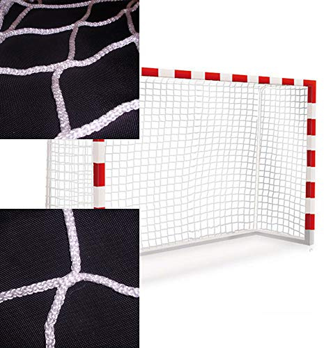 Madibo Handballtornetze und Futsal tornetze. Zwei-netztore-Set 3x2m. Polypropylenn knotenlos hochfest. Behandlung gegen UV-Strahlen