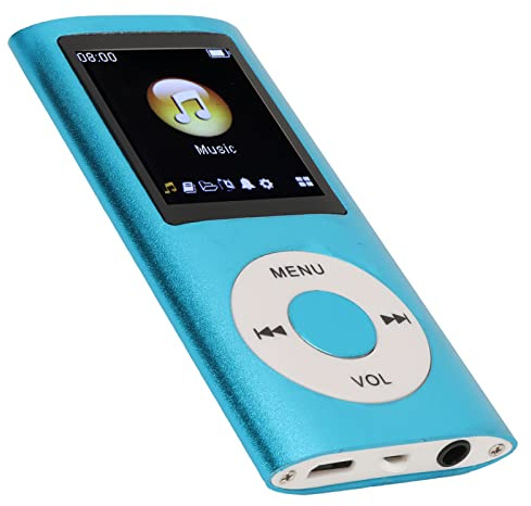 Bewinner MP3-Player/MP4-Player, Musikplayer Unterstützt Bis zu 64 GB TF-Karte, Digitaler 1,8-Zoll-LCD-Bildschirm, Tragbarer HiFi-Musikplayer mit Verlustfreiem Sound und Lautsprecher(Blau)