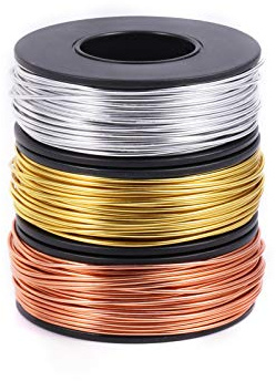 ALEXCRAFT Basteldraht Schmuckdraht zur Schmuckherstellung, 1 mm x 22 m Roségold Silber anlaufgeschützt Kupferdraht 18 Gauge für Schmuckherstellung und Bastelarbeiten