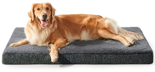 JOEJOY Orthopädisches Hundebett Grosse Hunde, XXL Hundekissen Waschbar Flauschig Hundematte, Hundematratze für Große Hunde, rutschfeste Unterseite, 120x74x9cm