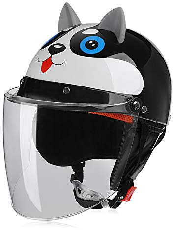 Galatée Kinderhelm mit Schal+Visier, für Bike | Für E-Scooter, Rollschuhe, Skateboards & Bikes. Inklusive Schal und Visier. Geeignet für 5-12 Jahre.