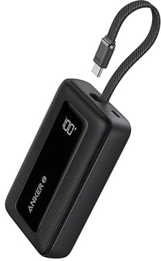 Anker portables Ladegerät, 10.000mAh 30W Powerbank, USB-C In und Out, Akkupack, Powerbank für Reisen, für iPhone 17/16/15/14/13, iPad, MacBook, Galaxy, Google und mehr