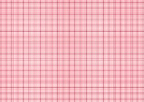 Millimeterpapier Block DIN A2 (594 x 420 mm) 25 Blatt, links + rechts verleimt (rot)