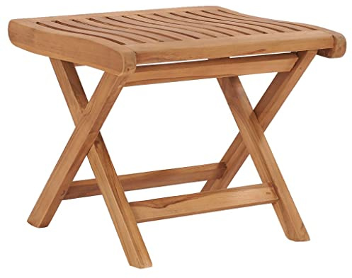 vidaXL Klappbarer Fußhocker 46,5×49×41,5 cm Massivholz Teak