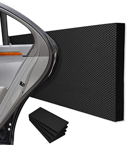 Jissta 4 Garagen Wandschutz 40 x 20 x 2 cm, Selbstklebender Kantenschutz Schaumstoff, Dart Garagen-Wandschutz Wandpolsterung, Türkantenschutz für Autotüren, Garagen und Carport (Schwarz)