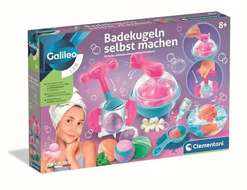 Galileo Lab Badekugeln selbst machen - DIY Experimentierset zur Herstellung bunter, duftender Badebomben - Für Kinder ab 8 Jahren - 59459 von Clementoni
