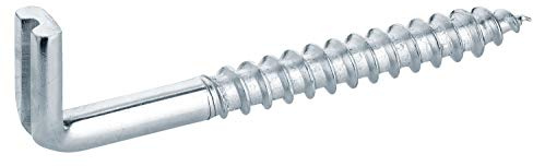 haggiy Schraubhaken 5,8 x 80 mm mit Schlitz – Hakenschraube verzinkt mit Gewinde, Einschraubhaken Metallhaken gerade Form, 25 Stück