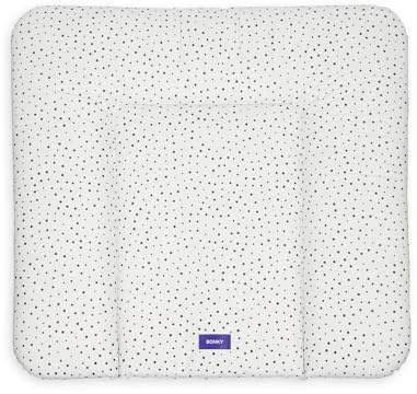 BONKY® Wickelauflage 75x72 cm - weiche Wickelunterlage - Baby Wickeltischauflage - Wasserdischt - Abwaschbar - Made in EU - 100% Oeko TEX - Punkte