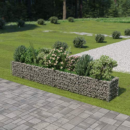 Myheimly Gabionen-Hochbeet Verzinkter Stahl 360×50×50 cm