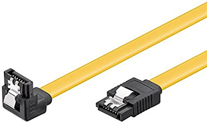 Goobay 95022 S-ATA Datenkabel für HDD, SDD, 6 Gbits SATA L-Typ Stecker auf SATA L-Typ Stecker 90° abgewinkelt, 100cm