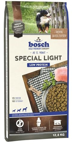 bosch HPC Special Light Hundefutter trocken 12,5 kg | Reduzierte Eiweiß- und Mineralstoffgehalte, weizenfreie Rezeptur, besonders bekömmlich, ohne Zusätze, Made in Germany