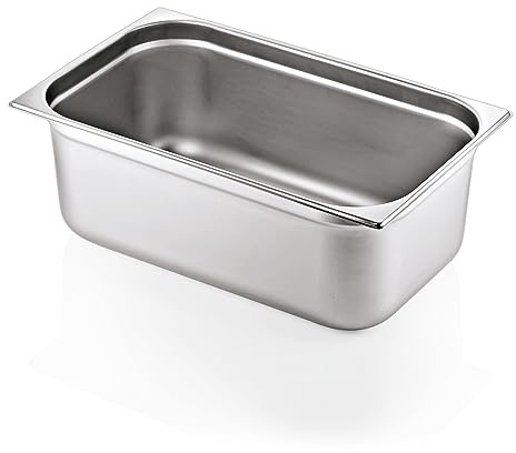 Morleos GN 1/1 200 mm - 28 L Gastronormbehälter aus rostfreiem Edelstahl 530 x 325 mm | stapelbar & rostfreier GN Behälter | Gastronomie-, Event- & Catering Zubehör aus robusten 0,7 mm Stahl