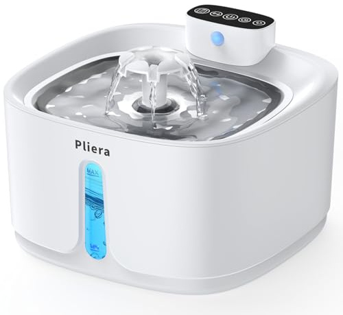 Katzenbrunnen Kabellos, 3.2L Trinkbrunnen für Katze mit Bewegungsmelder, 4000mAh Akku Katzentrinkbrunnen, Leise Pumpe, 3 Modi & 2 Düsen, Edelstahl Tablett, 5-Fach Filtersystem, BPA-frei