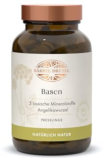 Basen Tabletten mit Calcium + Magnesium + Zink + Chrom + Kupfer (180 Stk) Herstellung Deutschland, Basische Ernährung, Säure-Basen-Haushalt BÄRBEL DREXEL®