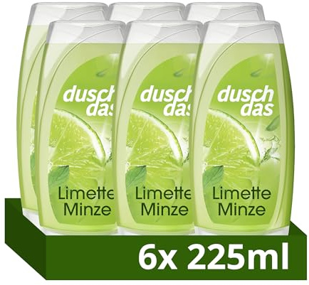 Duschdas Duschgel Limette Minze Duschbad mit Fresh-Energy-Duftformel sorgt fr einen erfrischenden Start in den Tag 6 x 225 ml