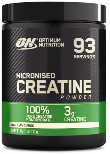 Optimum Nutrition Mikronisiertes Kreatin Pulver, Geschmacksneutral, 317g, 93 Portionen