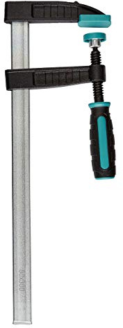 wolfcraft I SC 80 – 300 – Schraubzwinge I 3059000 I mit Wellenprofil verstärkte Spannarme aus Temperguss I Ausladung 80 mm I Spannweite 300 mm