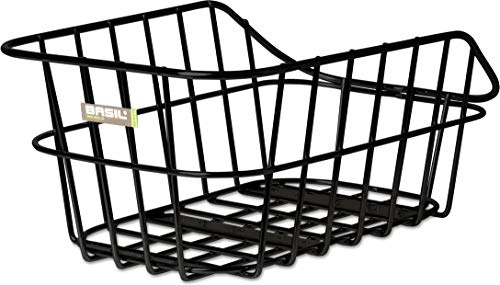 Basil Cento Fahrradkorb – Hinterrad – Aluminium – stabil und robust – ideal für Schule und Alltag – 45×33×21 cm – Schwarz