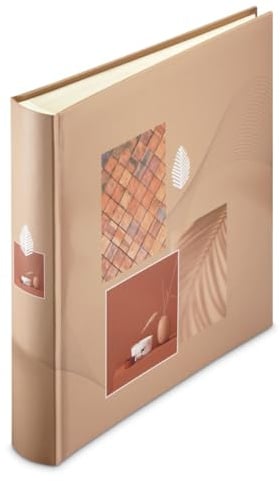 Hama Jumbo Fotoalbum Singo (Fotobuch 30x30 cm, Album mit 100 weißen Seiten, Photoalbum zum Einkleben und zum Selbstgestalten) terracotta