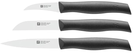 ZWILLING Twin Grip Messerset 3-teilig, Rostfreier Edelstahl, Kunststoffgriff, Schwarz