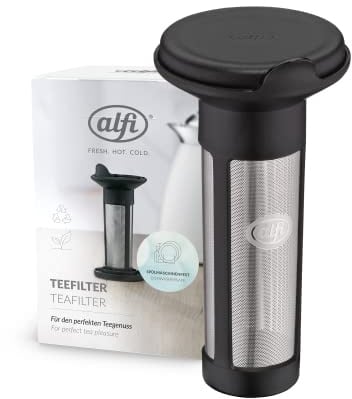 alfi AROMA COMPACT, Teesieb aus Edelstahl für losen Tee, Teefilter für Thermoskanne oder Tasse, Dauerfilter, direkte Zubereitung in der Isolierkanne, nachhaltiger Teegenuss, für Spülmaschine, BPA-frei