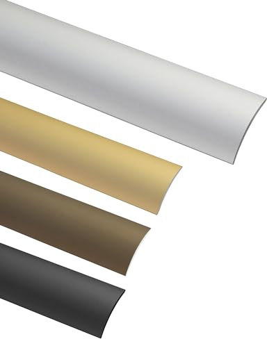 Gedotec Übergangsprofil Laminat - Vinyl Übergangs-Schiene selbstklebend Bodenprofil gewölbt | MADE IN GERMANY | Alu Silber eloxiert | Profil 30 x 1000 mm | 1 Stück - Ausgleichsprofil Aluminium