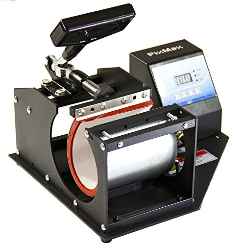 Tassenpresse Transferpresse Transferpresse für Tassen Sublimationsdruck Schwarz mit GRATIS Sublimationspapier + GRATIS 22m hitzebeständiges Klebeband