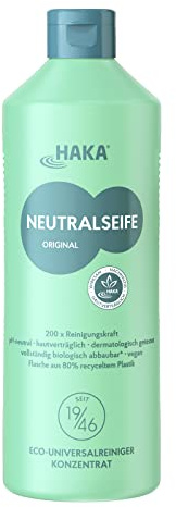 HAKA Neutralseife Original, 1 kg, Allzweckreiniger, Universalreiniger für den Haushalt und Auto, pH-neutrales Reinigungsmittel, Konzentrat, frischer Duft