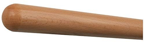 TIBU Buche Holz Handlauf Geländer 30-500cm Wandhandlauf Wand Treppe Stange Griff, Länge 120 cm und Enden Halbkugel gefräst