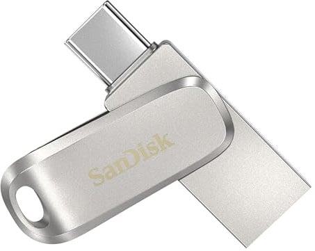 SANDISK Ultra Dual Drive Luxe USB Type-C & Type-A, Smartphone Speicher 128 GB (Mobiler Speicher, USB 3.2 Gen 1, drehbares Design, 400 MB/s Lesen, USB Type-C & Type-A-Anschluss, automatisches Backup)