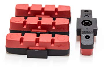 Magura Unisex – Erwachsene rot Bremsschuh, 2 Paar / 4 Stück