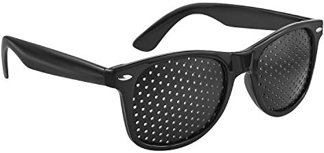 webbomb Lochbrille für Augentraining pinhole glasses Gitterbrille Rasterbrille zur Entspannung der Augen für Mann Frau, mit faltbaren Bügeln Modell R/B