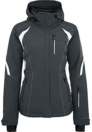 Bergson SNOWTASTIC | Damen Skijacke, wattiert, 20000mm Wassersäule, Ebony [949], 44 - Damen