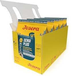 JOSERA SensiPlus (5 x 900 g) | Adult | Premium Trockenfutter für ausgewachsene empfindliche Hunde | Ente & Reis | mit viel Biotin für gesunde Haut & Fell | weizenfrei | Hundefutter | 5er Pack